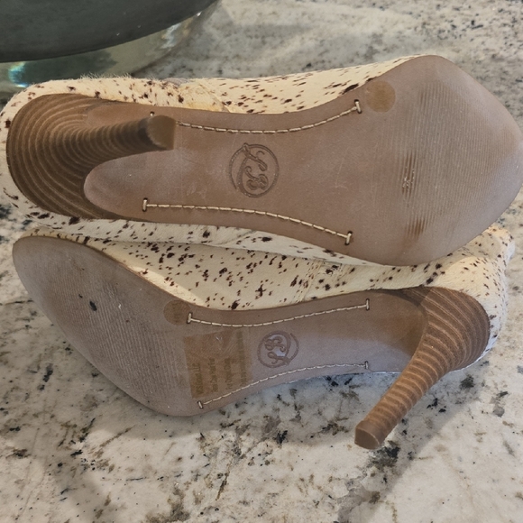 Lucky Brand Speckled Calf Hair Ankle Booties - Picture 4 of 6